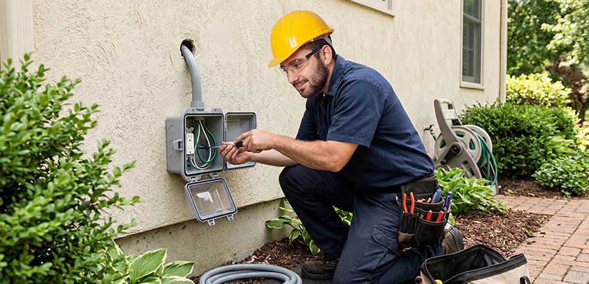 Outdoor Outlet Installation on Vinyl Siding in Powder Springs